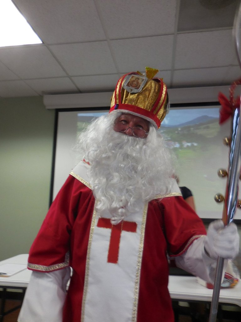 A man dressed as a Slovak Santa Claus.